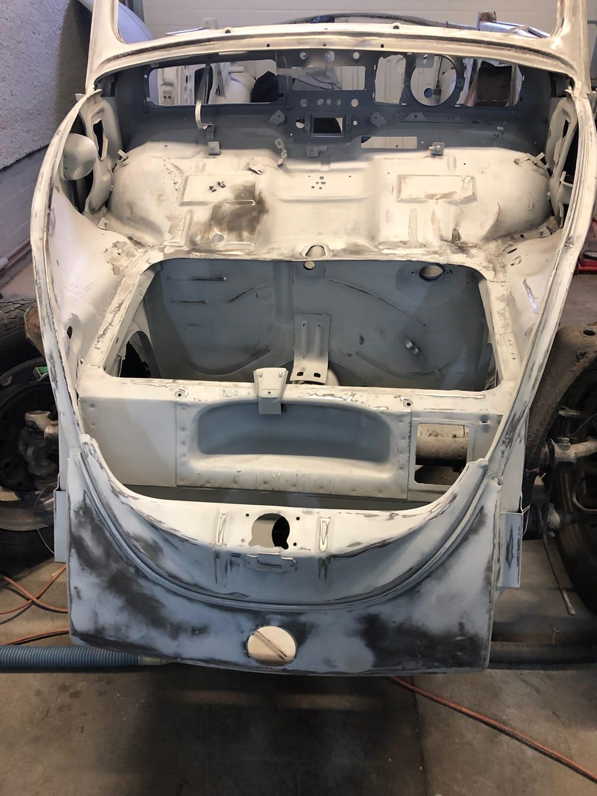 restauration restaurierung vw volkswagen kaefer cabrio lackierung