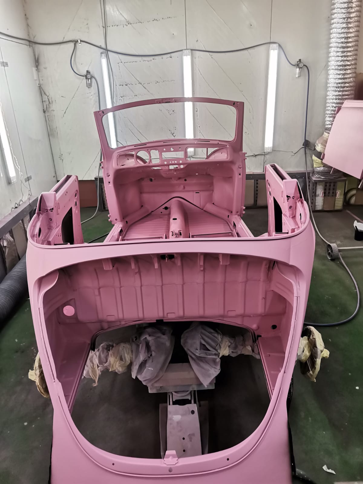 restauration restaurierung vw volkswagen käfer cabrio grundierung