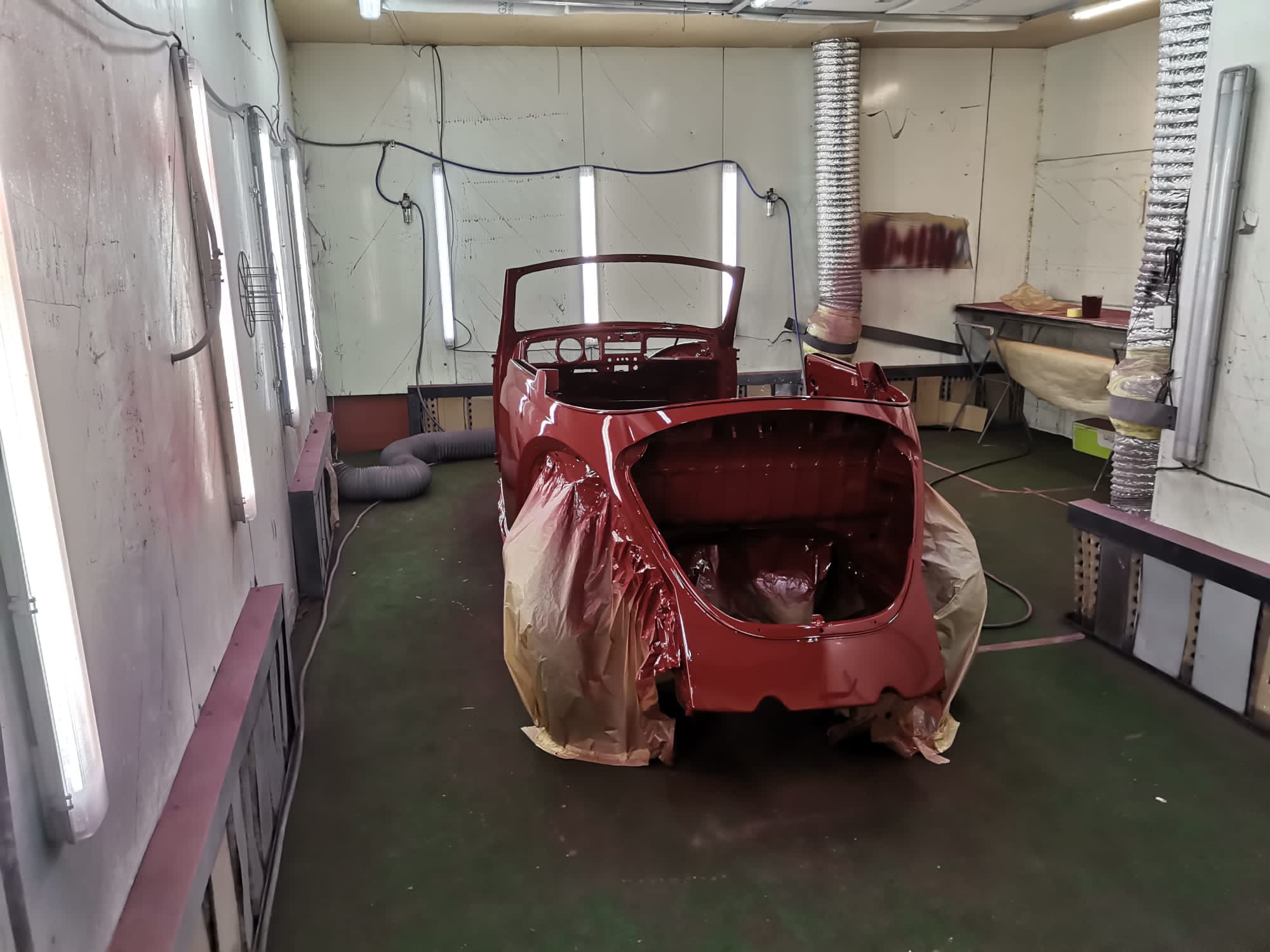 restauration restaurierung vw volkswagen käfer cabrio grundierung