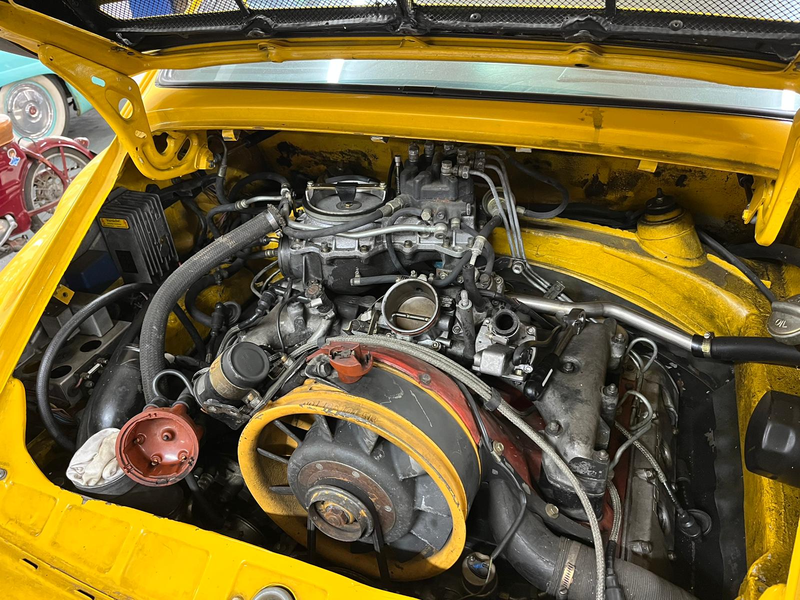 restauration restaurierung porsche 911 turbo g motorraum